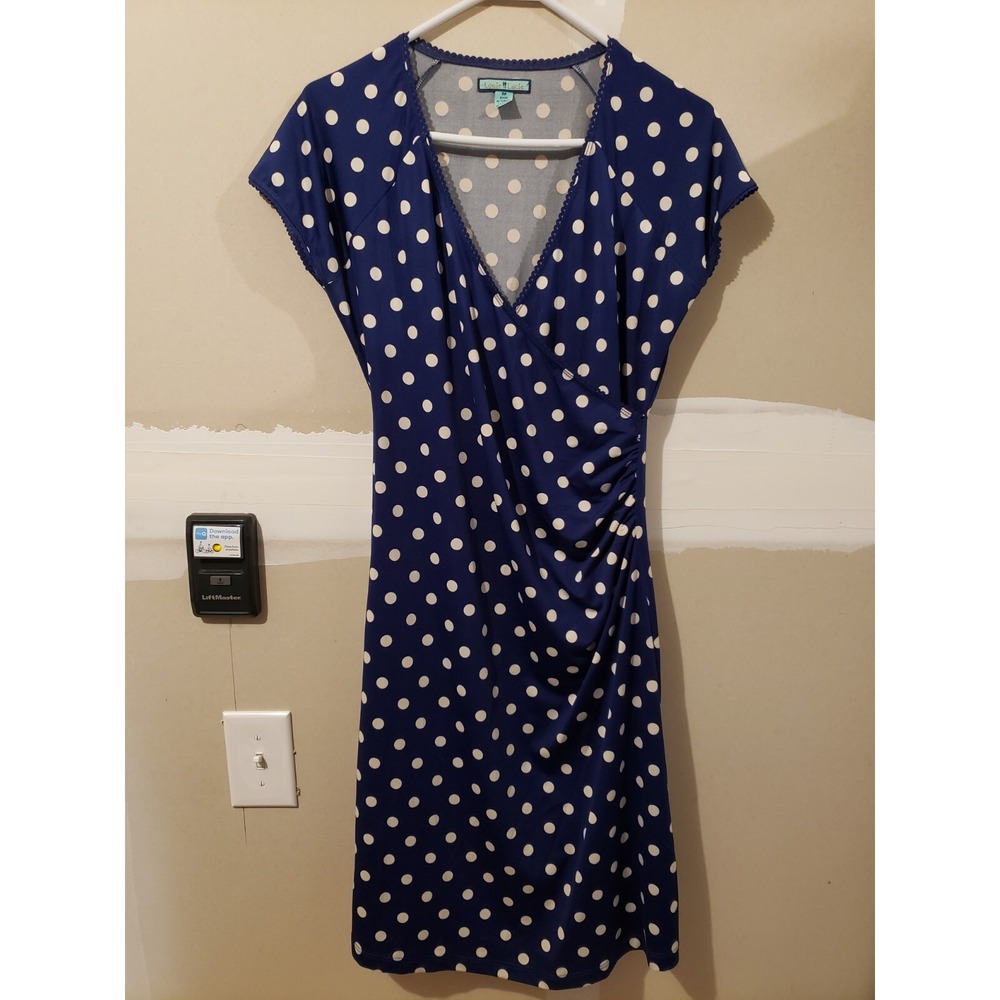 Louie et‎ Lucie Women Blue Casual Dress M Polka Dots